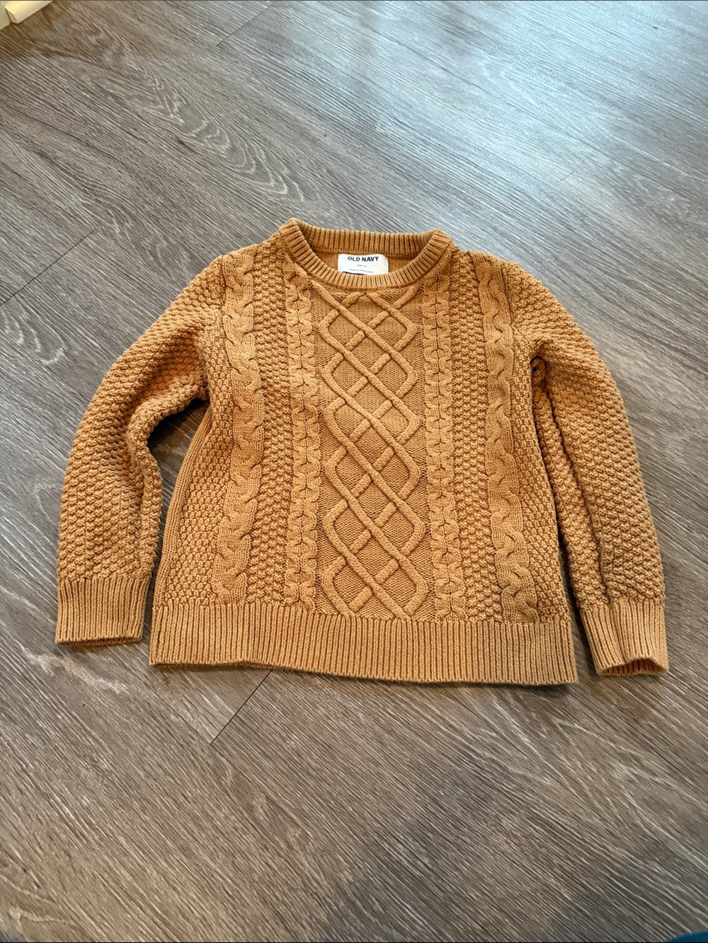 Old Navy Cable-Knit Crew Sweater - Camel Brown